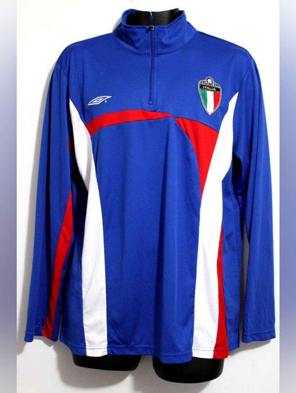 Italy Italia Umbro Zip Up Sweater Soccer Vintage VTG Size M Rare Calcio